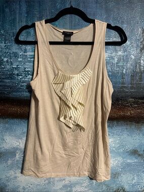 Ann Taylor  Ruffle-Front Sleeveless Tank Top